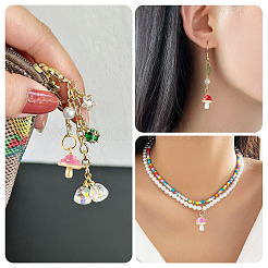 8 шт. 4 стиля настоящих 18-каратных золотых подвесок с эмалированным покрытием из латуни&nbsp;FIND-TA0006-02