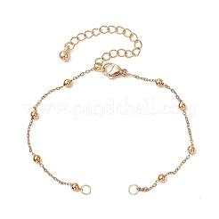 2 шт. 2 цвета 304 нержавеющая сталь шариковая цепочка браслет изготовление&nbsp;AJEW-JB01305