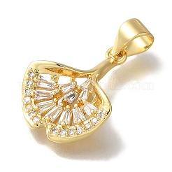 Покрытие стойки вентилятора латунь микро паве прозрачные подвески из кубического циркония&nbsp;KK-U019-22G