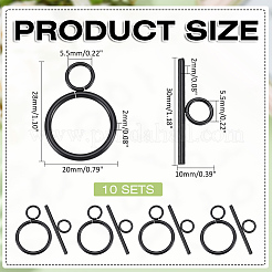 10 шт. ионное покрытие (IP) застежки-тоглы из нержавеющей стали 304&nbsp;STAS-ME0001-87