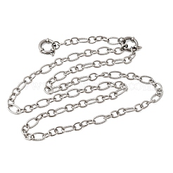 Текстурированная цепочка Фигаро из нержавеющей стали 201 толщиной 5.5 мм&nbsp;NJEW-K302-27P