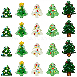 20 шт. 5 вида стеклянных эмалевых бусин&nbsp;LAMP-SC0001-68