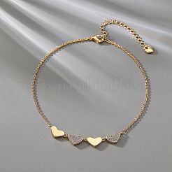 Латунная цепочка в форме сердца с одним звеном в стиле минимализма для женщин и девушек&nbsp;YO8266