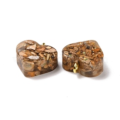 Подвески из прозрачной смолы из натуральной имперской яшмы&nbsp;G-E185-12G-04