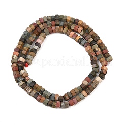 Натуральная полихромная яшма/камень Пикассо/нити бус из яшмы Пикассо&nbsp;G-G345-C24-2x4mm