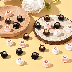 60 шт. 4-х цветные миниатюрные украшения из смолы кофе&nbsp;DOLL-YW0001-03