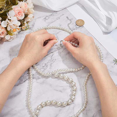 1 шт. цинковый сплав с АБС-имитацией жемчужной цепочки для тела для женщин&nbsp;AJEW-HY0002-15-1