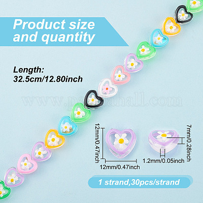 1 нить прозрачных стеклянных бусин LAMP-GO0001-21-1