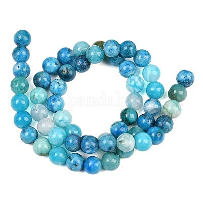 Натуральный драгоценный камень гемиморфит круглые бусины нити&nbsp;G-L145-6mm-01-1