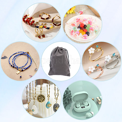 Подарочные пакеты на шнурке из бархата&nbsp;ABAG-BBC0001-10C-01-1