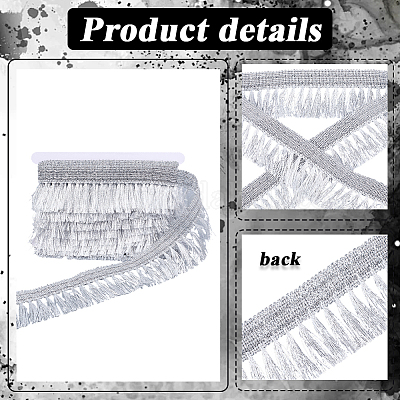 7 ярд кружевной отделки из полиэстера&nbsp;OCOR-GF0005-50B-1