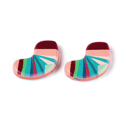 Печатные непрозрачные бусины из смолы&nbsp;RESI-N043-26A-1