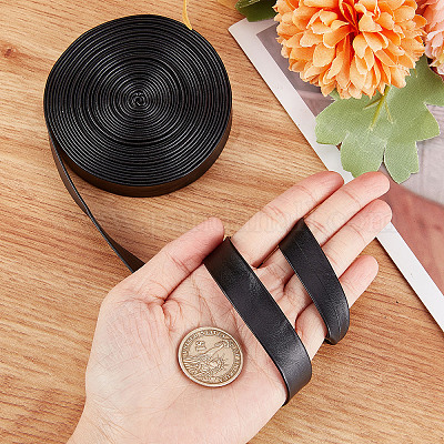 Мягкий плоский шнур из искусственной кожи&nbsp;LC-WH0006-02C-01-1