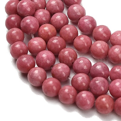 Природные родонит бисер нитей&nbsp;G-F820-K05-6mm-1