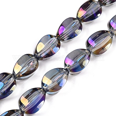 Стеклянные бусины с гальваническим покрытием &nbsp;EGLA-T028-01L-1