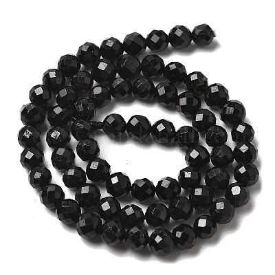 Натуральный черный турмалин бисер нитей&nbsp;LS-G-G927-46-1