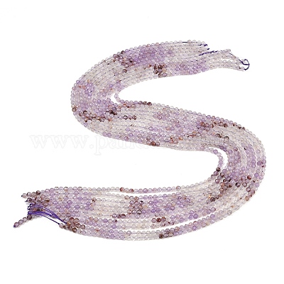 Натуральные фиолетовые фантомные кварцы&nbsp;G-B175-D07-3mm-1