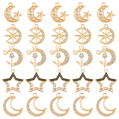 50 шт. 5 подвески из сплава в виде луны&nbsp;FIND-HY0002-56-1