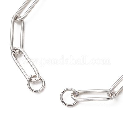 Изготовление браслета-цепочки из скрепок из нержавеющей стали 304&nbsp;AJEW-JB01583-1