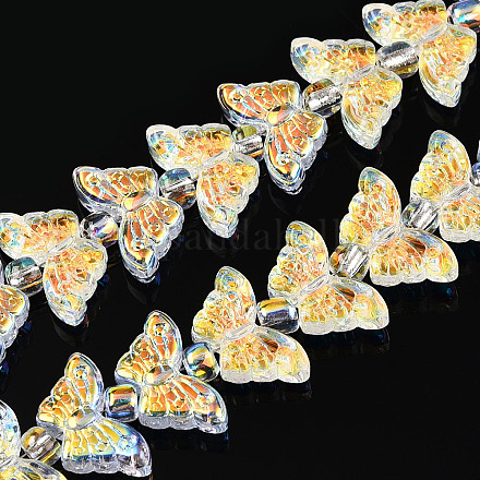 Стеклянные бусины с гальваническим покрытием EGLA-N012-04C-1