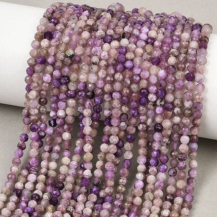 Естественно чароитовыми бисер пряди&nbsp;G-B175-D15-3mm-1