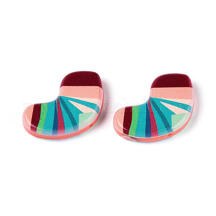 Печатные непрозрачные бусины из смолы&nbsp;RESI-N043-26A-1