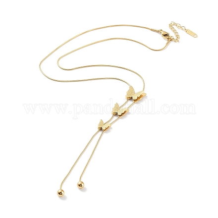 Ожерелья-лариаты с бабочками NJEW-F318-12G-1