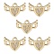 Rack Plating Alloy Charms, with Crystal Rhinestone, Cadmium Free & Nickel Free & Lead Free, Heart with Wing, Light Gold, 10x15x2mm, Hole: 1.5mm
