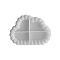 Silicone Coaster Molds, White, Cloud, 125x170x20mm