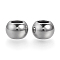 Tarnish Resistant 201 Stainless Steel Beads, Rondelle, Large Hole Beads, Stainless Steel Color, 12x8mm, Hole: 6mm