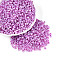 Glass Seed Beads, Ceylon, Round, Medium Orchid, 6/0, 4mm, Hole: 1.5mm, about 4500pcs/pound