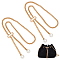 2Pcs Alloy Bucket Bag Drawstring Chains, with Resin Imitation Pearl Beads, Light Gold, 64.8cm