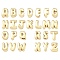 Brass Beads, Long-Lasting Plated, Rack Plating, Lead Free & Cadmium Free, Letter A~Z, Real 18K Gold Plated, 20.5~21.5x11.5~20.5x6.5~7.5mm, Hole: 8.5x3.5~4.5mm