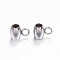 Tarnish Resistant 304 Stainless Steel Tube Bails, Loop Bails, Oval, Stainless Steel Color, 7x5x4mm, Hole: 2mm, Inner Diameter: 2mm