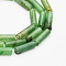 Column Natural Green Aventurine Beads Strands, 13x4mm, Hole: 1mm, about 30pcs/strand, 15.7 inch
