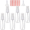Empty Portable Plastic Spray Bottles, Refillable Bottle, with Transparent Plastic Funnel Hopper, Paper Self-Adhesive Blank Stickers, Clear, 11.4cm, Capacity: 50ml(1.69fl. oz)