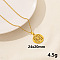 201 Stainless Steel Trinity Knot Pendant Necklaces, Golden, 15.75 inch(40cm)