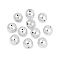ABS Plastic Beads, Round, Texture, Silver, 19.5~20mm, Hole: 2.2mm
