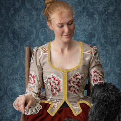 Волнистая кружевная лента из полиэстера длиной 11 м. OCOR-WH0088-26B