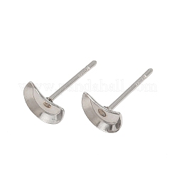 Устойчивые к потускнению серьги-кабошоны из нержавеющей стали 304 пустые оправы&nbsp;STAS-Q170-08