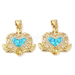 Покрытие стойки латунь микропаве прозрачные подвески из кубического циркония&nbsp;KK-P268-09G