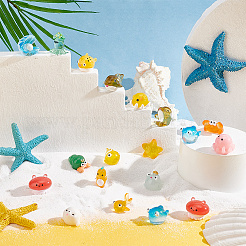 51 шт. 17 стиля украшения из смолы на тему морских животных&nbsp;CRES-GA0001-12