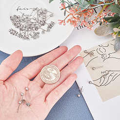 Серьги-гвоздики из нержавеющей стали 304 EJEW-UN0001-11