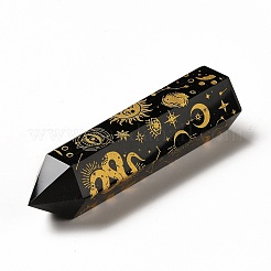 Точечная башня натуральный обсидиан украшения для дома&nbsp;LS-DJEW-C002-01B