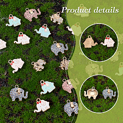 60 шт. 9 подвески из сплава эмали и сплава со стразами ENAM-PH0002-61