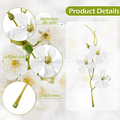 30шт тканевая искусственная ветка цветущей сливы&nbsp;AJEW-SC0031-60A