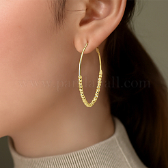 4 пара двухцветных серег-колец из сплава&nbsp;EJEW-GO0002-34