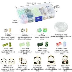 Наборы для изготовления браслетов из бамбука и панды из акрила и эмали из сплава&nbsp;DIY-FS0007-48