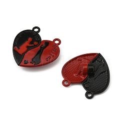 10 пакетик окрашенных распылением сплавных красных и черных эмалевых разделенных подвесок&nbsp;FIND-FS0004-21