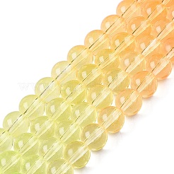 Выпечка расписные прозрачные стеклянные бусины&nbsp;X-DGLA-M001-8mm-08